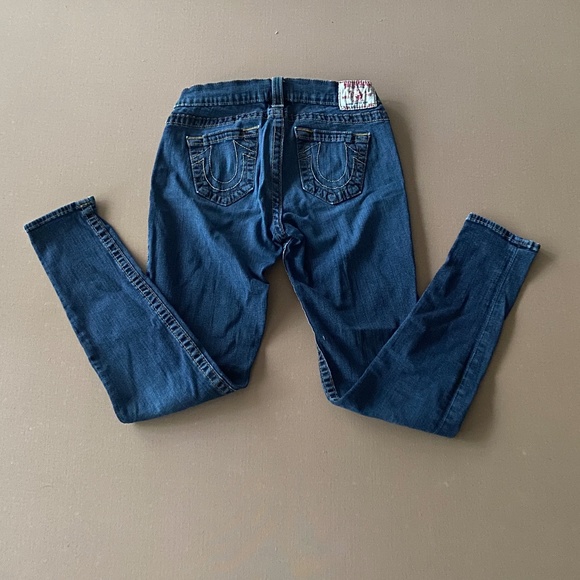 True Religion Casey Jeans Sz 28 Low Rise Skinny Denim Jeans - Picture 3 of 11
